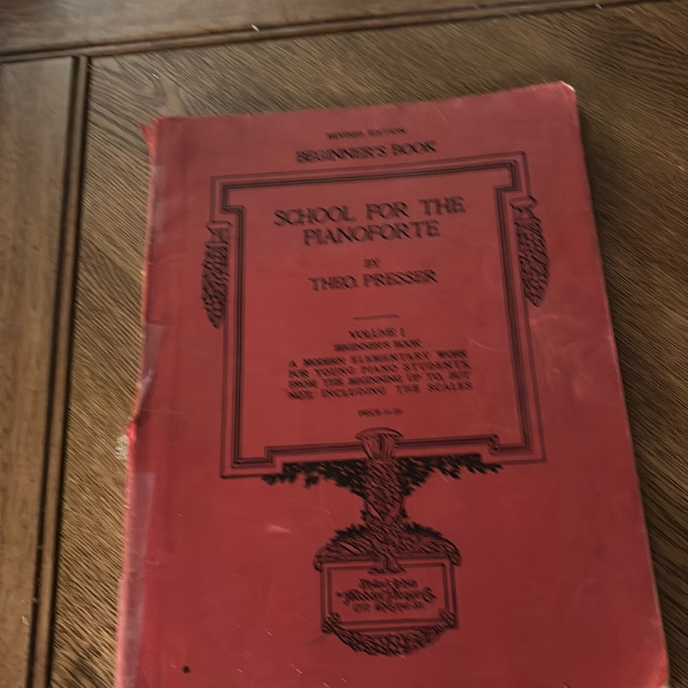 Vintage 🌼🌿School for the Pianoforte. By Theo Presser. Volume 1 Beginners Book